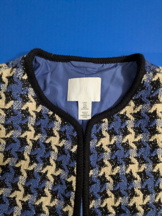 Sparkle Tweed Cropped Jacket Size M - Picture 7 of 10